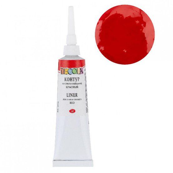 Контур по стеклу и керамике Decola Красный 18мл.