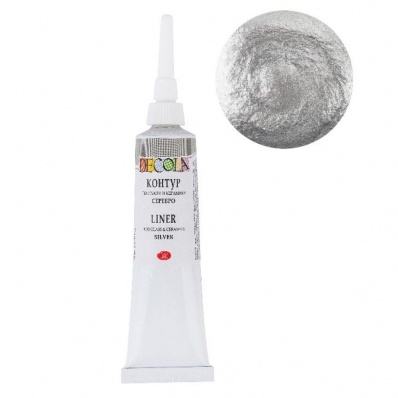 Контур по стеклу и керамике Decola Серебро 18мл.
