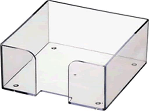 Подставка д/бум. блока 90*90*50мм прозр. ПЛ61