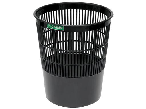 Корзина д/бумаг 14л. сетчат. круглая черная  КР51
