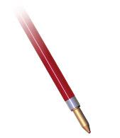 Стержень шар. красный 1мм, 152мм "Corvina"  СТ23