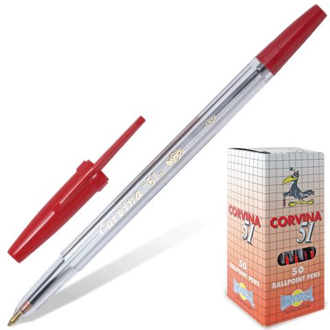 Ручка шар. красная 1мм "Corvina 51"  40163/03  21-0011