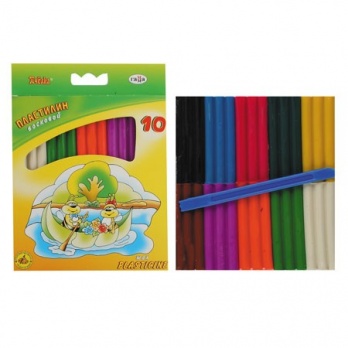 Пластилин 10цв. "Гамма. Пчелка" воск. мягк., 123гр, со стеком, в к/к   280031