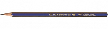 Карандаш ч/г "Goldfaber 1221" 3Н шестигр., корп. син. с пол.  FC 112513