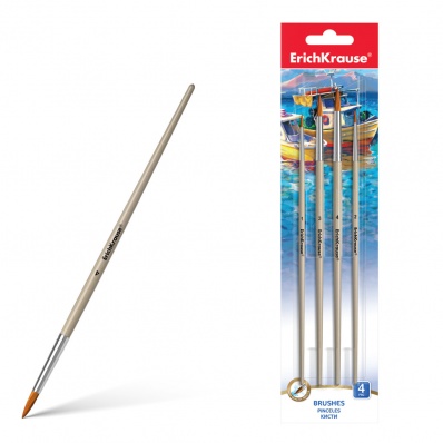 Кисти н-р 4 шт.(Синтетика №1,2,3,4) ЕК 56092