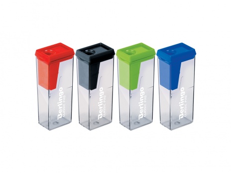 Точилка 1отв. с контейн. пластик. "Berlingo. Classic Pro" BBp_15019