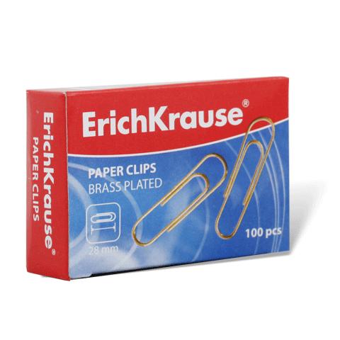 Скрепки 28мм омеднен. 100шт/уп.  ЕК 24867