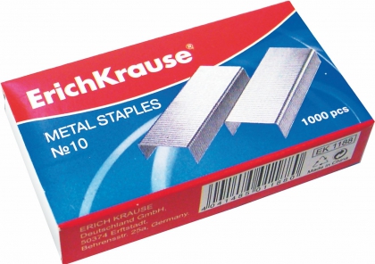 Скобы д/степлера №10 никелир. (1000шт/уп.)  ЕК 1188