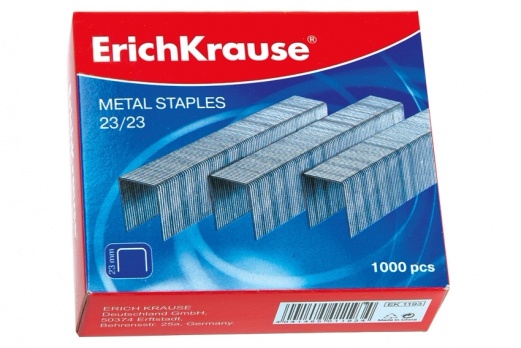 Скобы д/степлера №23/23 оцинков. (1000шт/уп.)  ЕК 1193