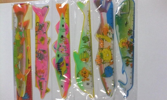 Линейка 15см пл. цв. "Рыбки" ассорти ВМ-220