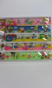 Линейка 18см пл. цв. "Герои мультфильмов" ассорти ВМ-215/217/218