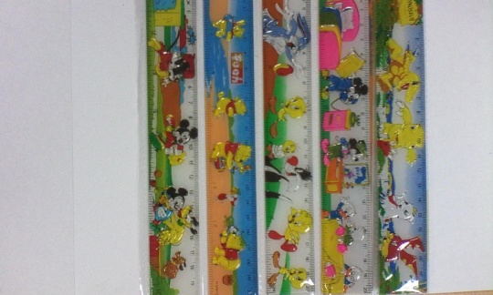 Линейка 20см пл. цв. "Герои мультфильмов" ассорти  ВМ-709