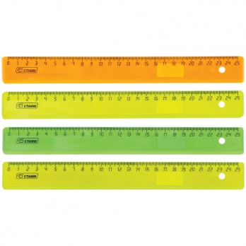 Линейка 25см NEON CRYSTAL ассорти  ЛН22