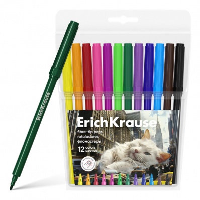 Фломастеры 12цв. "Big City Cats"  EK 62990