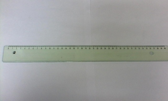 Линейка 40см бирюзовая  7070