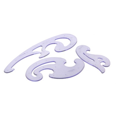 Набор лекал прозр. тониров.(25, 17, 12см), европодвес ЛК01