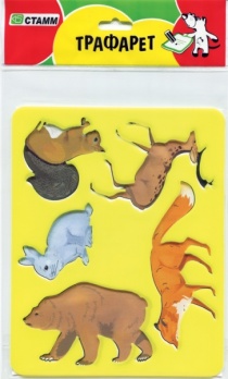 Трафарет-раскраска "Лесные звери"  ТТ93