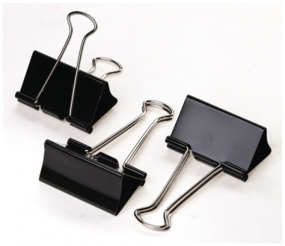 Зажим д/бумаг 1,5см 12шт/уп. черный BCLBL15_1232