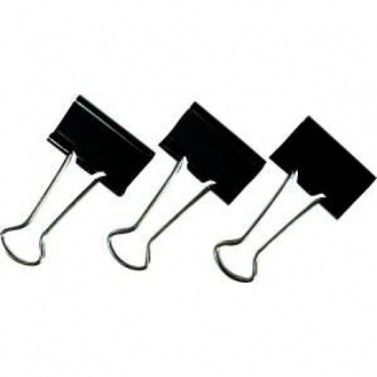 Зажим д/бумаг 2,5см 12шт/уп. черный  ВС_ 1236