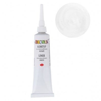 Контур по стеклу и керамике Decola Белый 18мл.