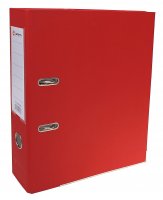 Регистратор А4 80мм красный разборн. "Lamark", метал. окант. карман  600