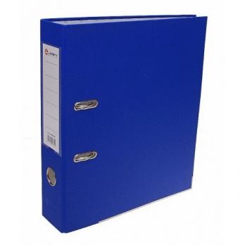 Регистратор А4 80мм синий собран. "Lamark", метал. окант. карман  600