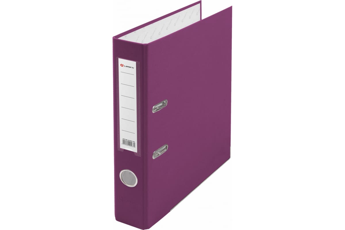 Регистратор А4 50мм розовый собран. "Lamark" PP, метал. окант. карман  AF0601-PN1