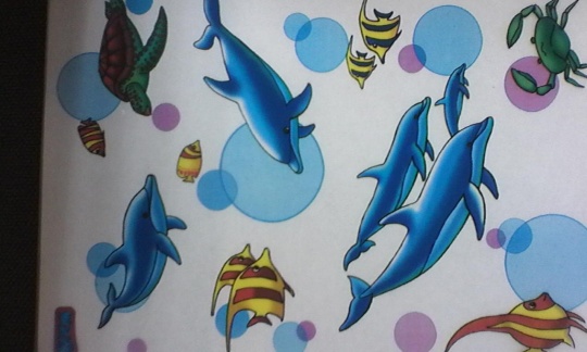 Папка-уголок А4 "Дельфины с друзьями" прозрач. с рис. СН300ВМ/5