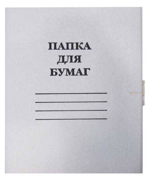 Папка на завязках 220г/м2 белая OfficeSpace 249411