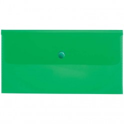 Папка-конверт с кнопкой А6 зеленая 180мк АКк_06304