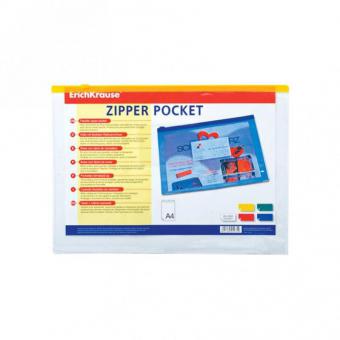 Папка на молнии А4 "Zip" пpозpачн.  ЕК 2935