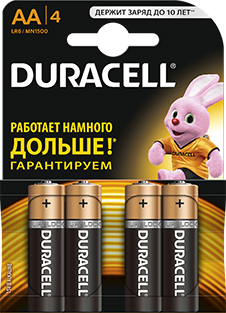 Элемент питания Duracell R6 BL4 New