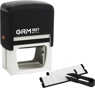 Штамп самонаборный 10 стр. с двумя кассами GRM4927 plus, 60*40 мм