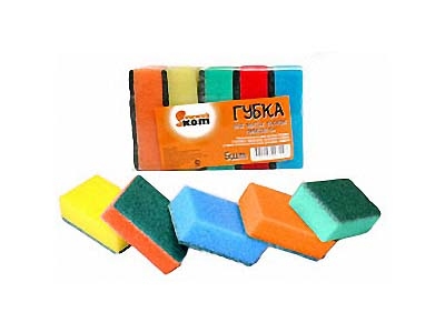 Губки д/посуды, н-р 5шт. "Каприз Макси"