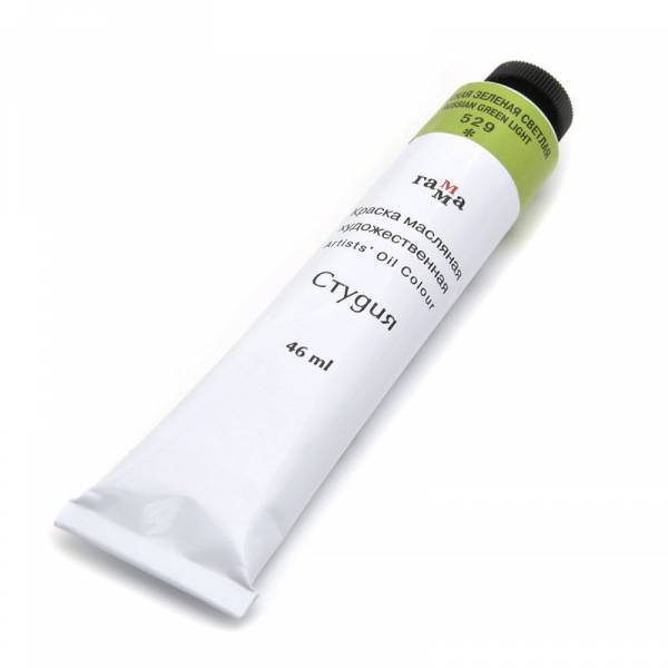 Краска худ. масло Русская зеленая светлая Студия 46мл