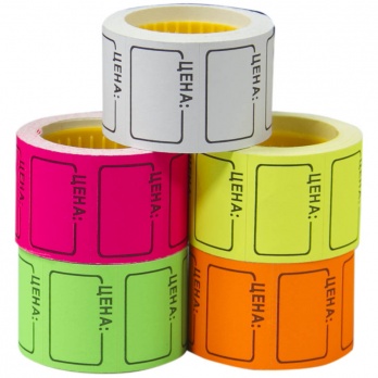 Этикет-ценник 35*25мм, 200шт/рул., ассорти