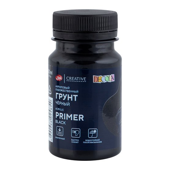 Грунт акриловый "Декола" черный, 100мл