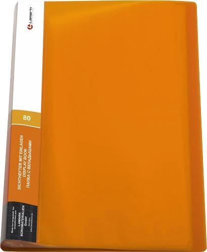 Папка с 80 вкл. "Lamark" НЕОН оранжев. 0,80мм DB0340