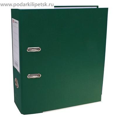 Регистратор А4 80мм зеленый собран. "Lamark", метал. окант. карман  600