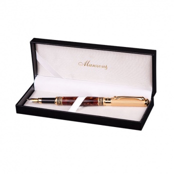 Ручка перьев. "Palermo" корп. темный янтарь, к/з фт. KR408F-9822M