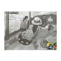 Холст на картоне с эскизом, 30х40см, "Сиеста"