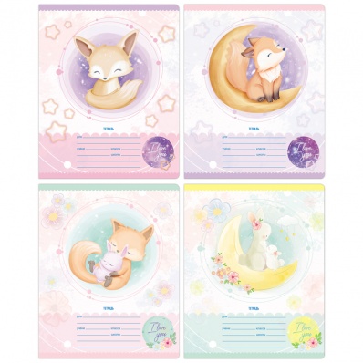 Тетрадь 12л. узк/лин. "Милота" Т5ск12 8282