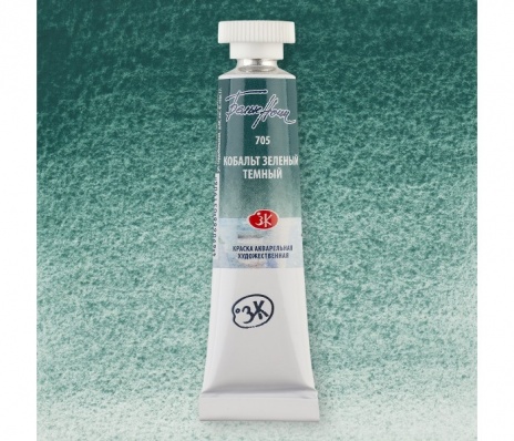 Акварель "Белые Ночи" туба 10 мл, кобальт зеленый темный
