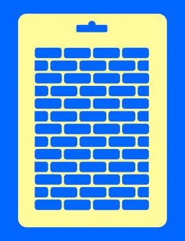 Трафарет №42 Кирпичная стена 2, 14*20 см