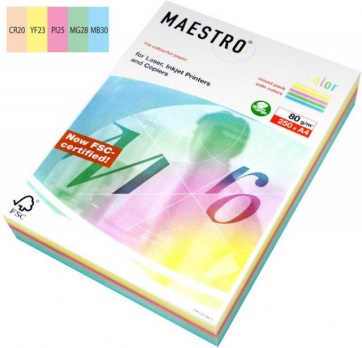 Бумага "M/ Color" А4, 80г/м2, 250л. (5цв.) pastel mixed  20/23/25/28/30