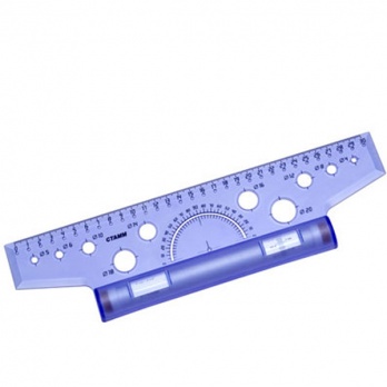 Рейсшина 30см прозр. с пласт. роликом ЛР20