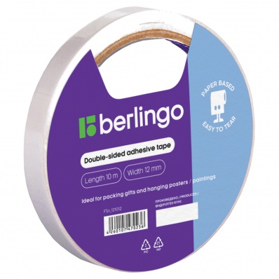 Скотч двухсторонний 12мм*10м Berlingo FSn_121012