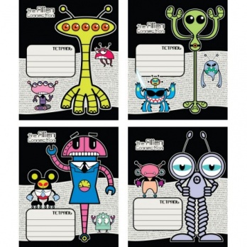 Тетрадь 12л. лин. "Космороботы"  26838