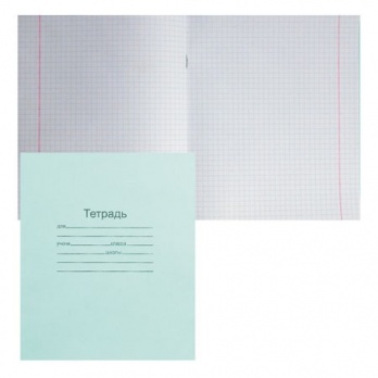 Тетрадь 24л. кл. зелёная/голубая  Т5024Т2ЗЕЛ5Г