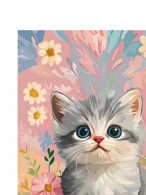 Пазлы 24 эл. Maxi ТРИ СОВЫ "Котенок в цветах"  64377